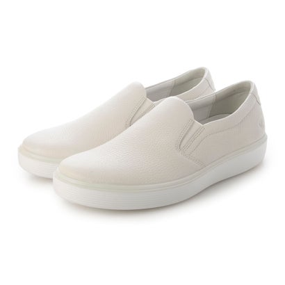 ホンブルグ帽 60 本革 メンズ  心地よい スニーカー スリッポン（WHITE）