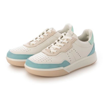 エコー ECCO ECCO ストリート コート 本革 レディース カジュアル スニーカー EU35 （AQUATIC / WHITE / EMERALD）