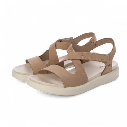 エコー ECCO ECCO フロート 本革 レディース フラット ストラップ サンダル EU36 （NUDE）