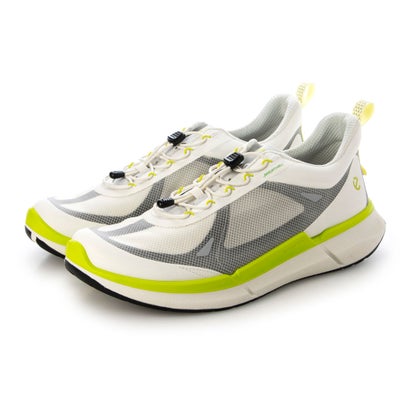 エコー ECCO ECCO バイオム 2.2 本革 メンズ アスレジャースニーカー EU40 （WHITE / BLACK / LIME PUNCH）