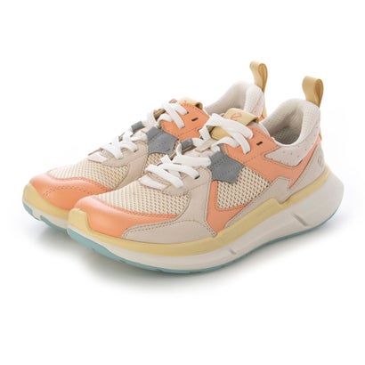 山びこ ECCO ECCO バイオム 2.2 本革 レディース 多役立つこと アスレジャースニーカー EU36 （DUSTY PEACH / LIMESTONE / LIMESTONE）