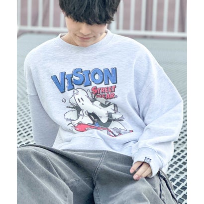 ヴィジョン ストリート ウェア VISION STREET WEAR クラッシュオバケトレーナー （杢グレー）