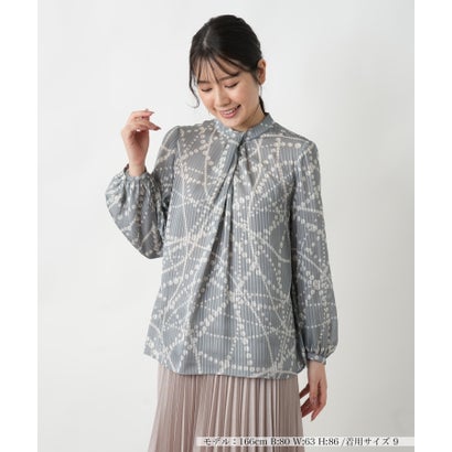 レリアン Leilian ブラウス （グレー系）