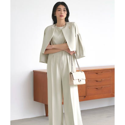 ルイルエブティック RUIRUE BOUTIQUE ストレッチ ｜ フレアスリーブ ジャケット ＆ オールインワン スーツ ｜ 入学式 卒業式 卒園式 セレモニー フォーマル オフィスカジュアル 美脚 セットアッ｜LOCOMALL（ロコンド公式ストア）