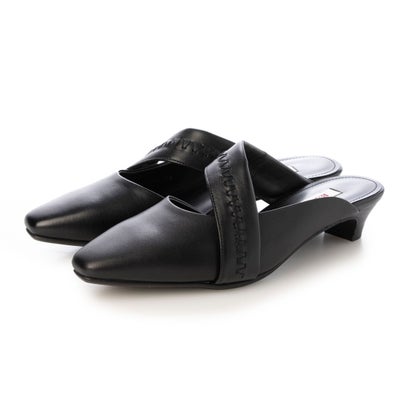 【本革 / 日本製 / 軽さ】 バークレー BARCLAY クラフトステッチミュール （BLK）