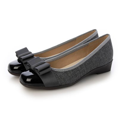 ブリジットバーキン ウォーク Bridget Birkin Walk グログランリボンうつり変わりウォーキングパンプス （薄墨色二人組）