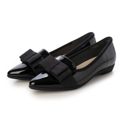 ブリジットバーキン ウォーク Bridget Birkin Walk グログランリボンオペラパンプス （黒いことエナメル）