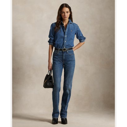 ポロ ラルフ ローレン POLO RALPH LAUREN ハイライズ ストレート ジーンズ (400ブルー)|LOCOMALL(ロコンド公式ストア)