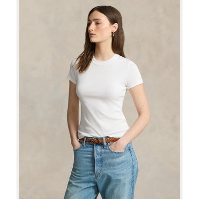 ポロ ラルフ 置き目レン POLO RALPH LAUREN リブド 綿織物 プルオーバー （100白いこと）