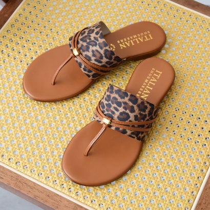 イタリアンシューメーカーズ ITALIAN SHOEMAKERS エラスティックベルトトングサンダル （ブラウンコンビ）