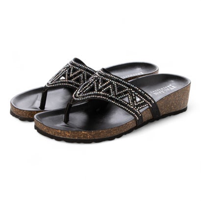 イタリアンシューメーカーズ ITALIAN SHOEMAKERS ホットフィックスフットベットトングサンダル （ブラック）