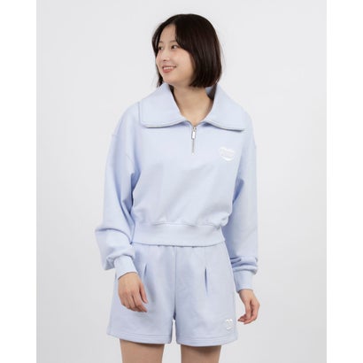 ノルディ NERDY W'S SOUFFLE CROPPED SWEATSHIRT （PALE BLUE）　ソッフルクロップドスウェットシャツ（ペールブルー）