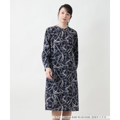 レリアン Leilian ワンピース （ネイビー）