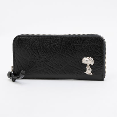 スヌーピーレザーコレクション SNOOPY Leather Collection 金属元素ラウンド紙入れ （BLACK）