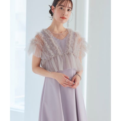 ルイルエブティック RUIRUE BOUTIQUE オケージョンドレス 結婚式 | フリルチュールシアーTOPS&タックフレア ドレス セット | パーティードレス ワンピース フォーマル オケージョン お呼ばれ