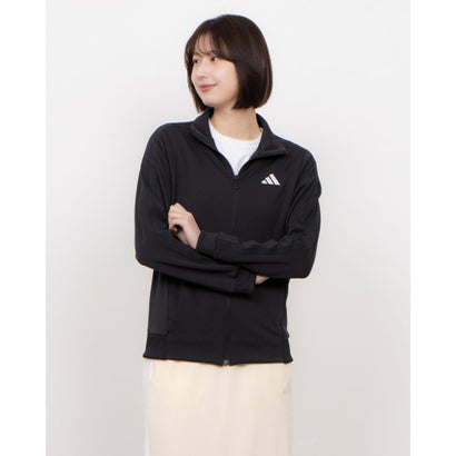 アディダス adidas ジャージ ジャケット レディース adidas W MH 3S トラックトップ トレーニング スポーツウェア ジャージー アウター フィットネス エクササイズ JVP35 （ブラック）