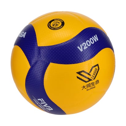 フットマーク FOOTMARK ミカサ MIKASA バレーボール Vリーグ公式試合球 5号 ボール 国際公認球 検定球 部活動 クラブ サークル 練習 試合 大会 トレーニン （ブルー・イエロー）