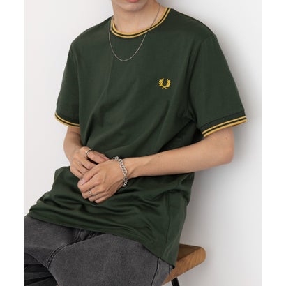 フレッドペリー FRED PERRY 【日本正規品】TWIN TIPPED T-SHIRT M1588 Tシャツ 半袖 カットソー （ダークグリーン系2）