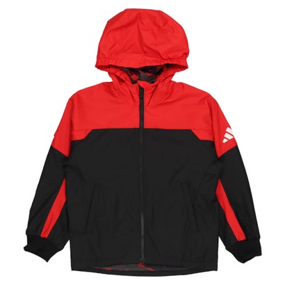 アディダス adidas ジュニア ウインドジャケット K MH CB CAMO ウーブンジャケット JM4510 （black/better scarlet）