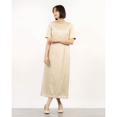 トーナル TONAL サテンコクーンシルエットドレス （ベージュ）