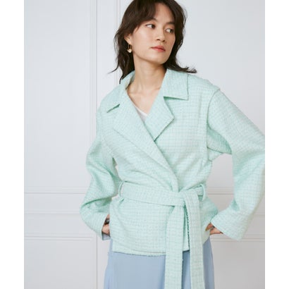 イネド INED ツイードショートコート《la veille by SUPERIOR CLOSET》 （ペールグリーン4）