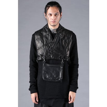 ディーハイゲン D.HYGEN Horse Leather Wrap Down Vest （Black）