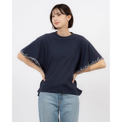 アンナニコラ Anna Nicola スカラップ刺繍フレアスリーブプルオーバー (ネイビー)