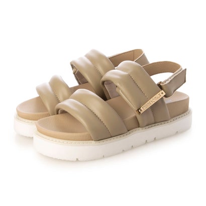 ミネトンカ MINNETONKA プラットフォームパフィストラップサンダル 25m02-bg （BEIGE）