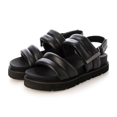 ミネトンカ MINNETONKA プラットフォームパフィストラップサンダル 25m02-bl （BLACK）