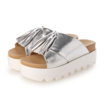 ミネトンカ MINNETONKA タッセル厚底サンダル 23m06-sil （SILVER）