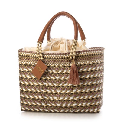ウーヴン WOVEN メルカドコットンバッグ スモールドローストリングトート bk-bag-cot-br-multi （BROWN MULTI）