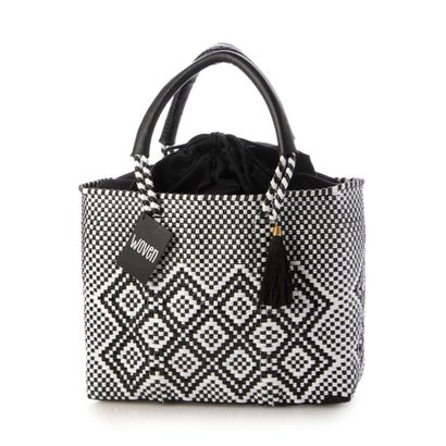 ウーヴン WOVEN メルカドコットンバッグ スモールドローストリングトート bk-bag-cot-bl-wh (BLACK WHITE)|LOCOMALL(ロコンド公式ストア)