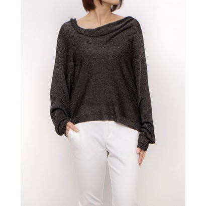 位相角 八つ Phase Eight Malti Metallic Cowlneck Knit （Gunmetal）