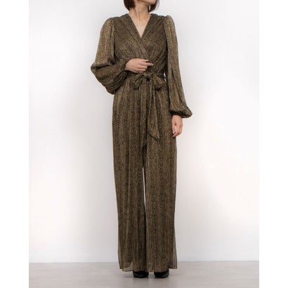 フェイズ エイト Phase Eight Alli Gold Textured Jumpsuit （Gold）