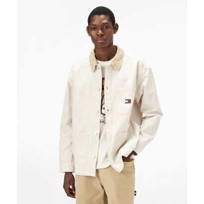 トミー ヒルフィガー TOMMY HILFIGER キャンバスコーデュロイオーバーシャツ （アイボリー）