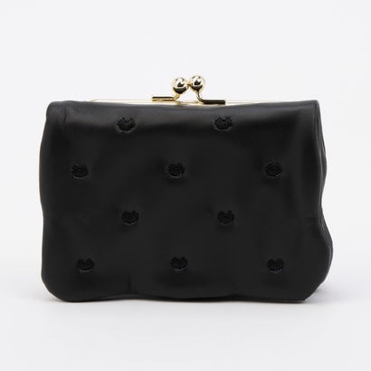 ツモリチサト キャリー tsumori chisato CARRY ぷちネコ 2つ折り財布 がま口 （ブラック）