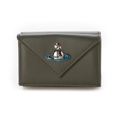 ヴィヴィアン 酉の方角木材 Vivienne Westwood 紙入れ （カーキ）