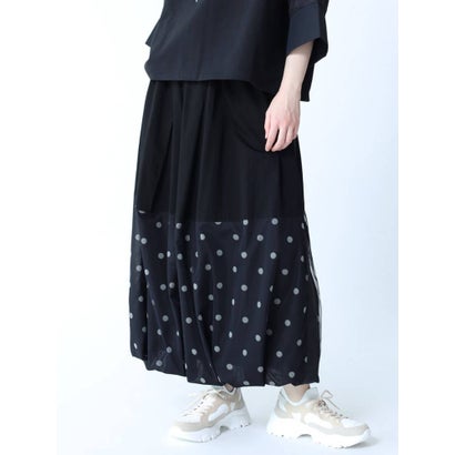 ラシュッド LASUD ドットチュールバルーンスカート（BLACK） （ブラック）