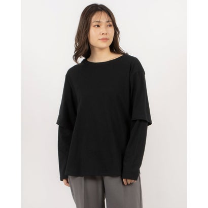 クラネ CLANE TEE LAYERED LONGSLEEVE （BLACK）