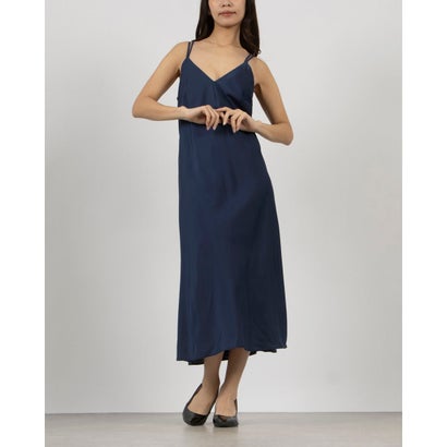 リナシメント RINASCIMENTO サテンキャミロングワンピース （Blu Navy）
