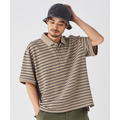 クリフ メイヤー KRIFF MAYER リラックス 冷感 リンクス カノコ ポロシャツ （BEIGE/NAVY）