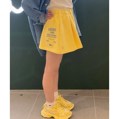 ラコステ LACOSTE プリーツスウェットショーツ （ペールイエロー）