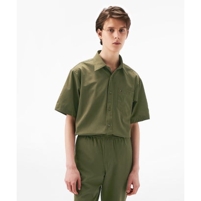 トミー ヒルフィガー TOMMY HILFIGER AIRDOT CAMP COLLAR SHIRTS （オリーブ） 7,856円