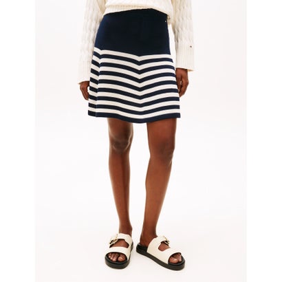 トミー ヒルフィガー TOMMY HILFIGER リヨセルシルクフレアミニスカート （米国海軍）