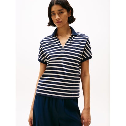 トミー ヒルフィガー TOMMY HILFIGER リヨセルオープンネックリラックスポロ （米国海軍）