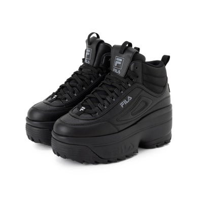 フィラ FILA DISRUPTOR II WEDGE MID / ディスラプター II ウェッジ MID / 厚底心地よいスニーカー / 黒いこと （黒いこと）