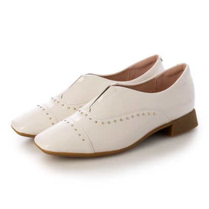 FIORINOフィオリノ STOCKHOLM 山羊革オックスフォードスリッポン（ホワイト） （White）