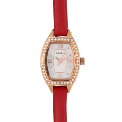 アガタ パリ AGATHA PARIS プチトノーウォッチ、MOP レザーベルト、レッド （Red）