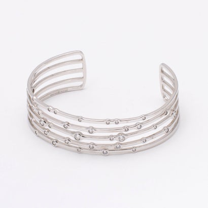 アガタ パリ AGATHA PARIS 20S、E、アクア、カフバングル、CZ （Crystal/silver）