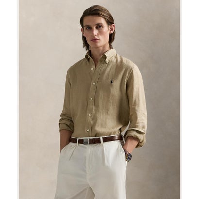 ポロ ラルフ ローレン POLO RALPH LAUREN クラシック フィット リネン シャツ （250ブラウン）